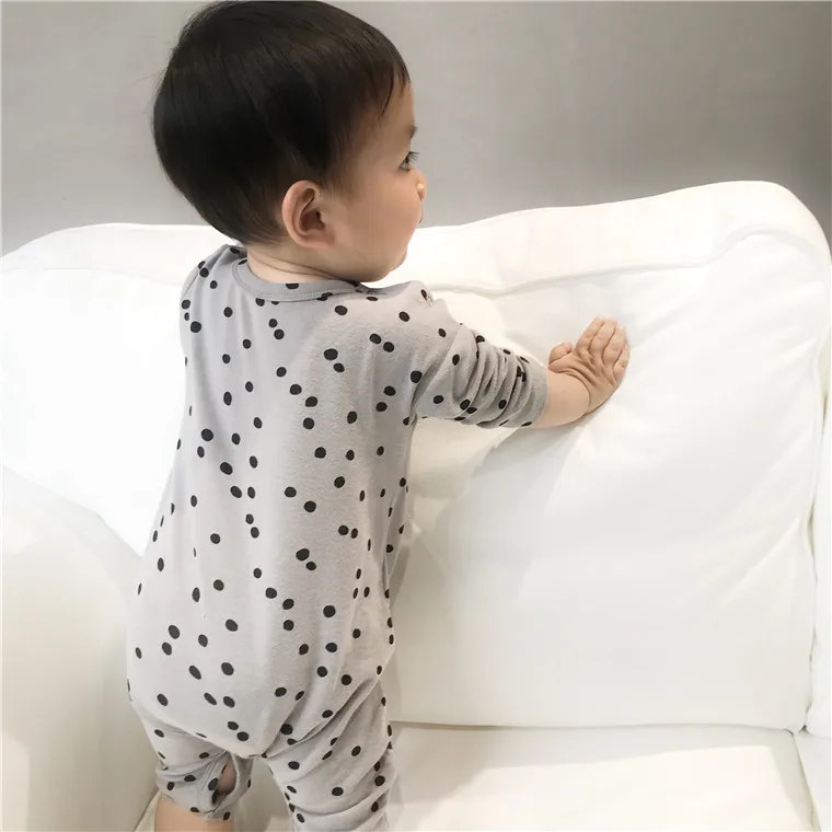 

2018 Autumn New Style Infants Romper BABY'S Romper Baby Onesie Open Crotch Crew Neck Pullover Childrenswear