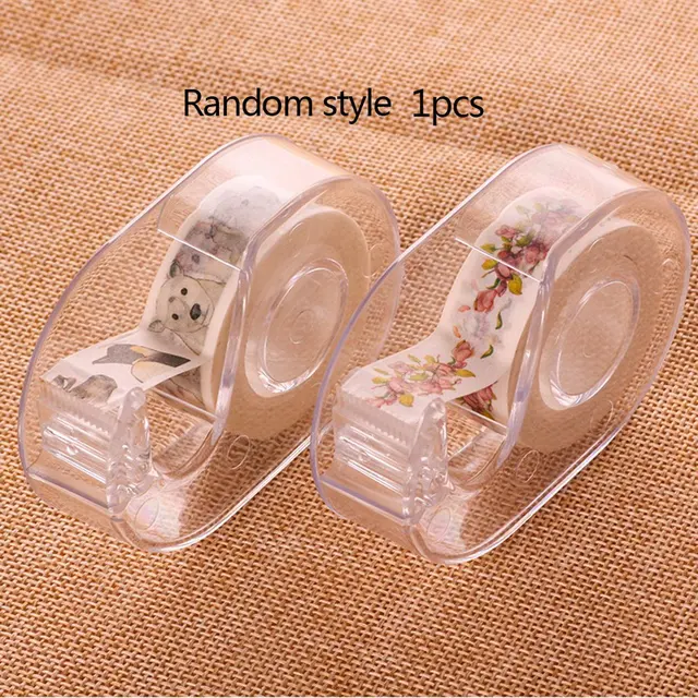 Fashion Transparent Tape Cutter Plastic Washi Paper Tape Shears Tapes  Special Cutter Holder School Office Supplies - Tape Dispenser - AliExpress