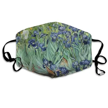 

Mouth Mask Beautiful Irises Print Masks - Breathable Adjustable Windproof Mouth-Muffle, Camping Running for Women and Men