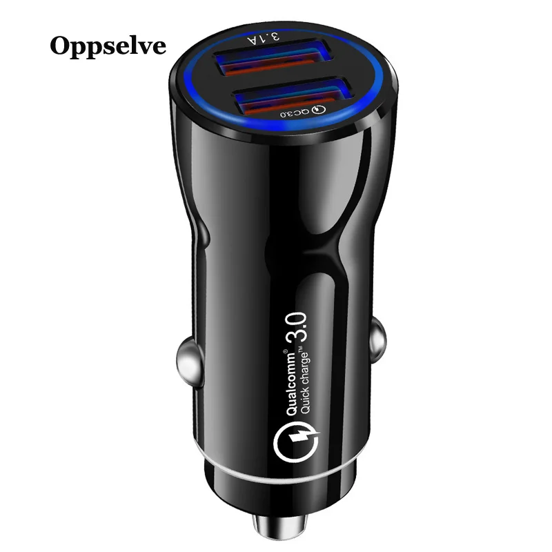 

Quick Charge 3.0 USB Car Charger For iPhone 7 Samsung Xiaomi Huawei QC3.0 Fast Charge Dual USB Car Phone Charger Adapter in Car