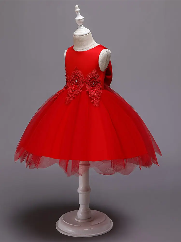 It's Yiya/платье с цветочным узором для девочек 2019 г., рождественские Бальные платья с круглым вырезом, элегантные платья для первого причастия