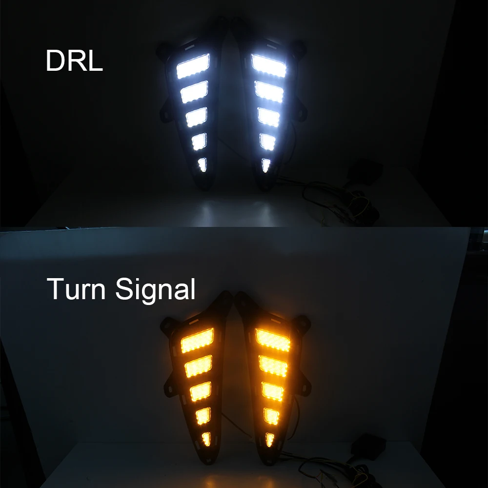 2pcs White/Yellow DRL Light for Toyota CHR C-HR Daytime Running Lights Led Day Light New Car Accessories