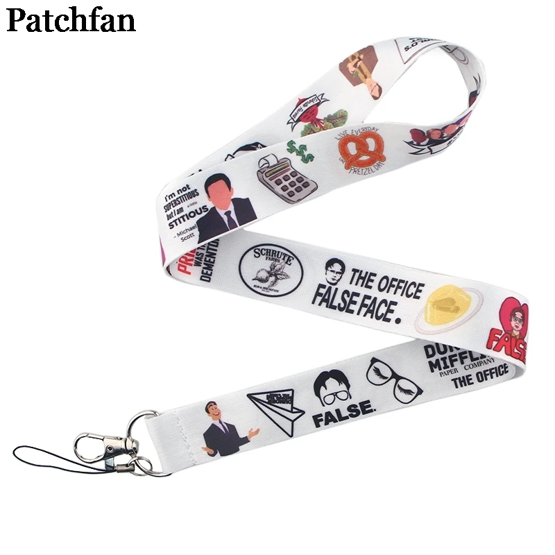 20pcs/lot Patchfan the office tv show Tags Strap Neck Lanyards for keys ID Card Pass Phone USB badge holder DIY Hang Rope A2280