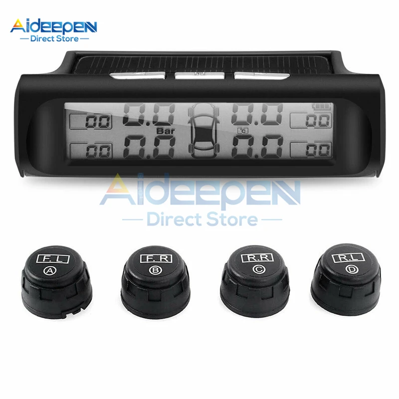 Солнечная энергия/usb зарядка TPMS автомобильная система контроля давления в шинах с ЖК-цифровым дисплеем датчик давления в шинах Автосигнализация инструмент