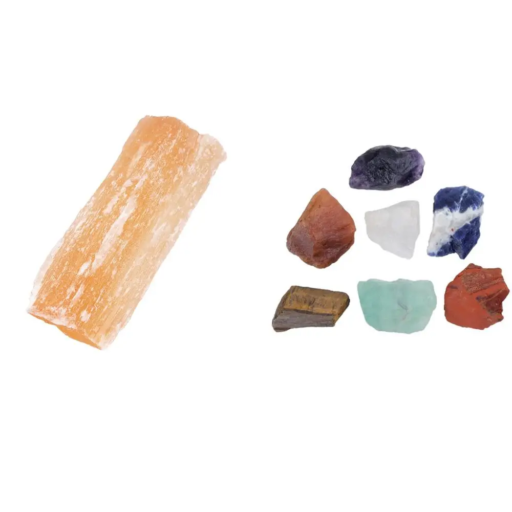 Natural Rough Stone Kit Selenite Sticks Reiki Healing Specimen For Chakra Balancing Meditation natural rough stone kit selenite sticks reiki healing specimen for chakra balancing meditation