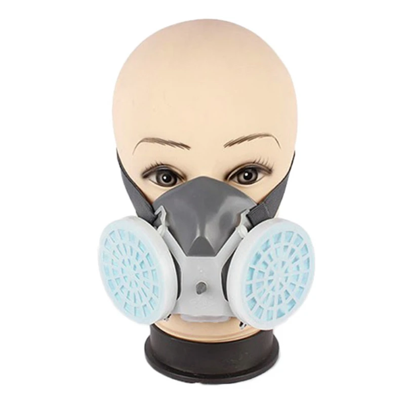 Non-Woven Fabric Dual Respirator Gas Mask Anti-Dust Twin Chemical Spray Paint Workplace Safety Protection Tools Dropship