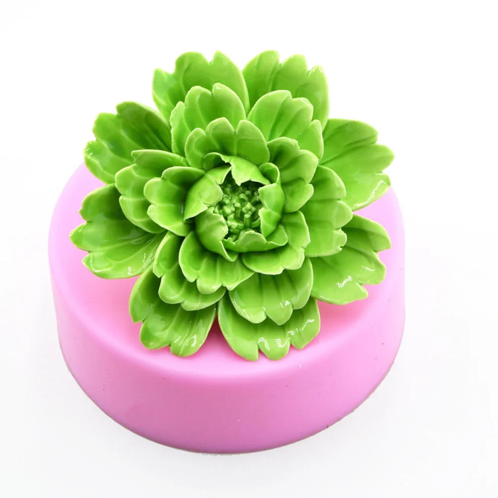 3D форма пиона силиконовые формы для помадки цветы ручной работы мыло свечная глина фимо Форма торт выпечки инструменты для свадебного декора k425