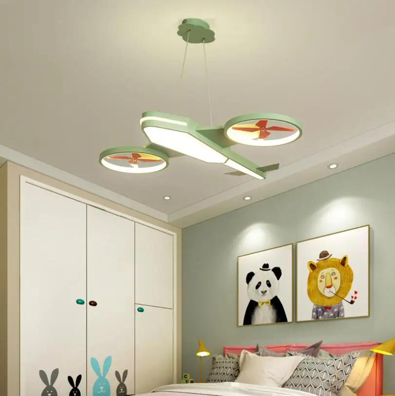 Креативный мультяшный Воздушный самолет детский потолочный светильник для маленьких мальчиков и девочек детская комната Светильник для спальни декоративный для детской комнаты светильник ing
