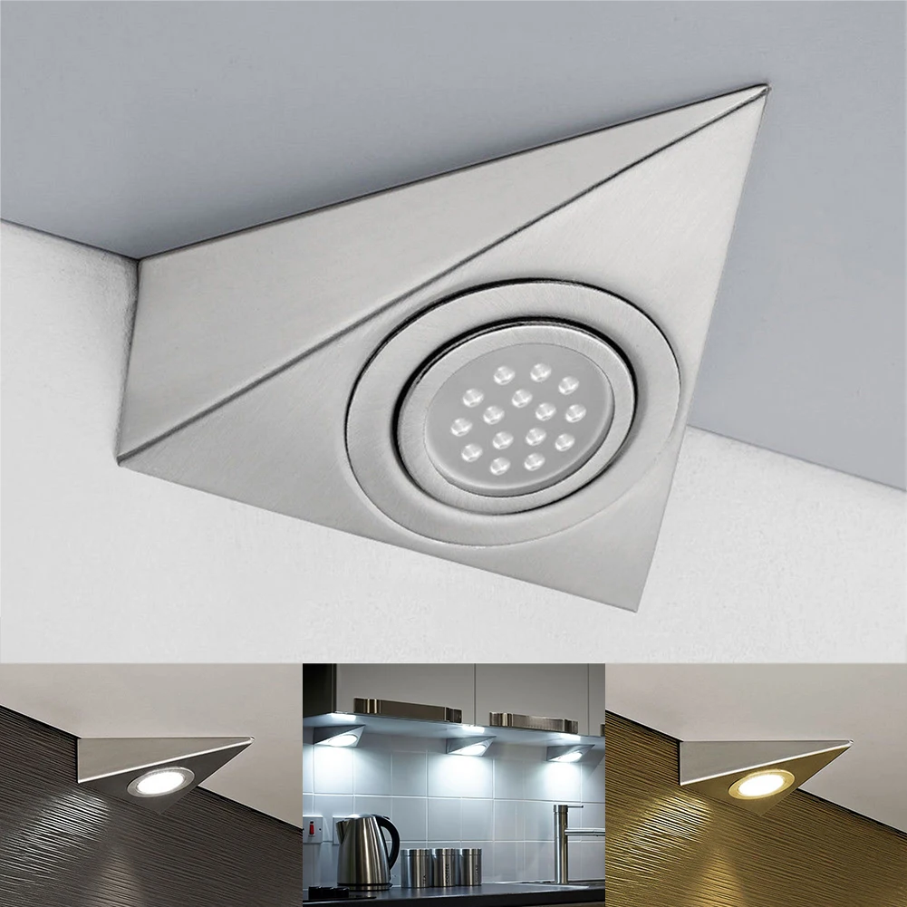 

1PC LED Kitchen Under Cabinet Cupboard Triangle Light Kit Cool/Warm White Bedroom Wardrobe Closet Night Lights Home Closet Lamp
