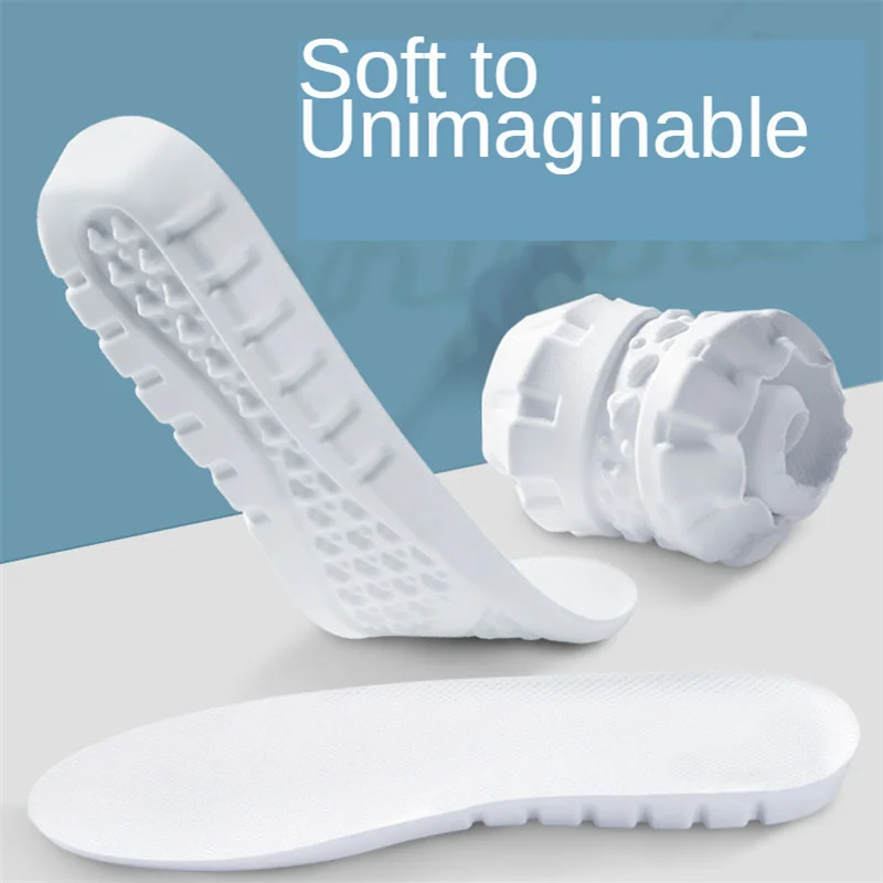 

Sports High Elastic Kinetic Energy Ultra-Light Insoles Sweat ShockAbsorbent Deodorant Breathable EVA Soft Shoes Pad Brioche