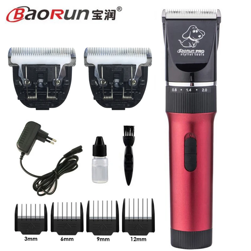 Grooming-Clippers Hair-Cutters Dog BAORUN Professional Rechargeable Cat No for Low-Noise