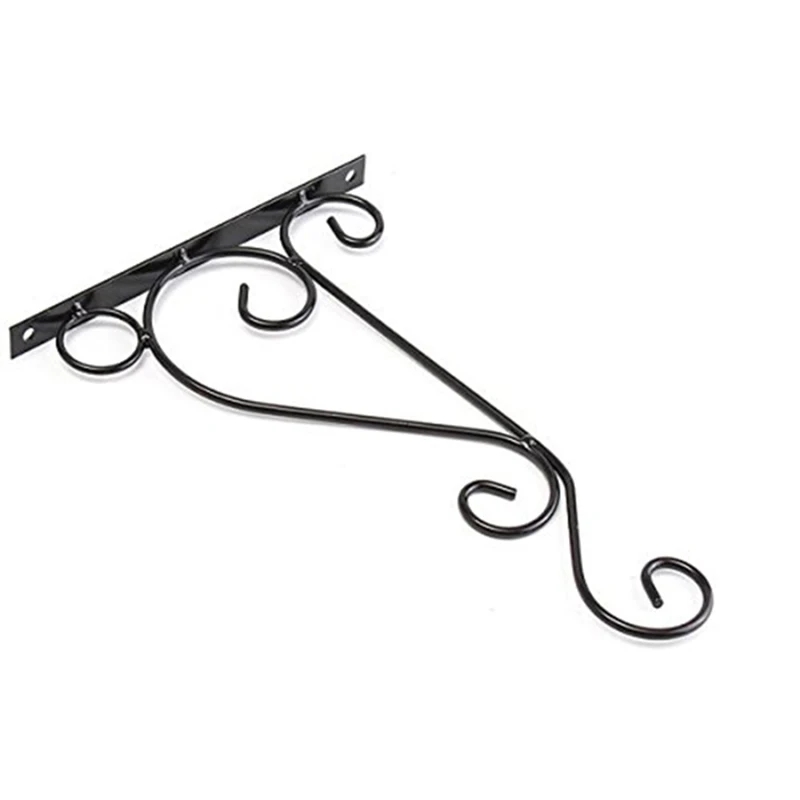 Flower Plants Pot Hooks for Lanterns,Planters,Hanging Bird Feeders,Wind Chimes,Ornaments(4 Pcs Black
