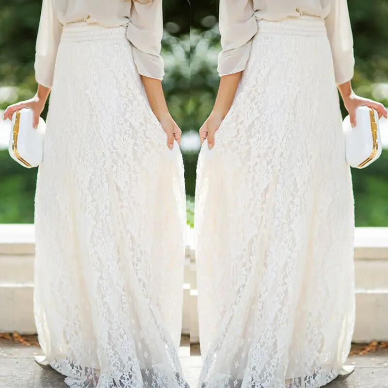 Fashion White Silver High Waist Party Wear Maxi Female Pleated Skirts New Style Womens Ladies Long Summer Skirt 2019 Hot Sale Fashion White Silver High Waist Party Wear Maxi Female Pleated Skirts New Style Womens Ladies Long Summer Skirt 2019 Hot Sale