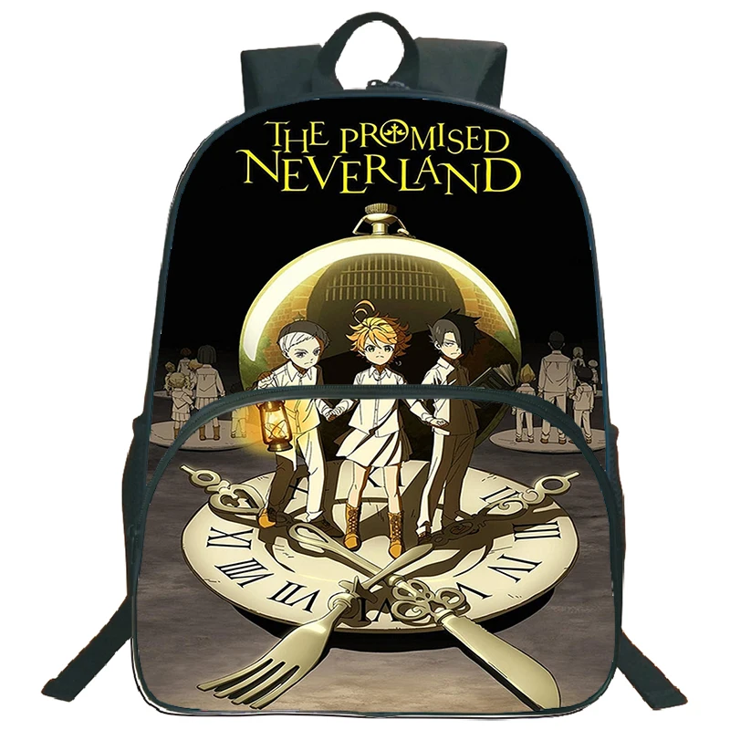 

Hot Anime The Promised Neverland Emman Norm Backpack Children School bags Teenager Cartoon Bookbag Boys Girls Travel Bag Mochila