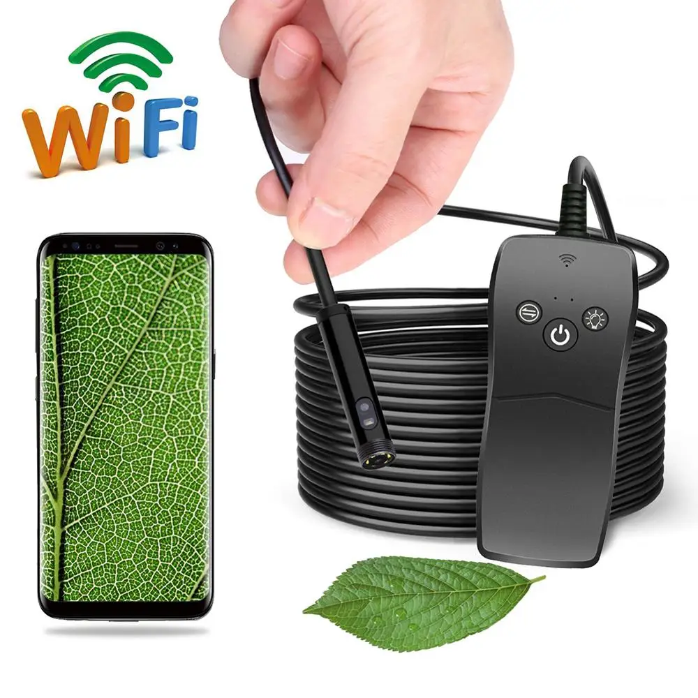 

Dual Lens 8mm Endoscope HD Wifi Borescope Camera IP67 Waterproof Inspection Camera with 6 LEDs Side Cam for Android PC iPhone