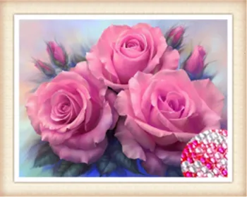 

Diy diamond painting flower diamond cross stitch crystal round diamond sets unfinished full diamond embroidery 30x40 cm