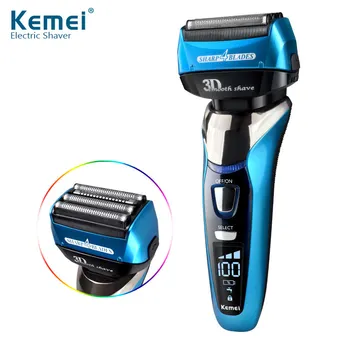 

Kemei Electric Shaver for Men Rechargeable Razor Professional Beard Trimmer Waterproof 1.5Hours Charge Shaving Machine KM-8150