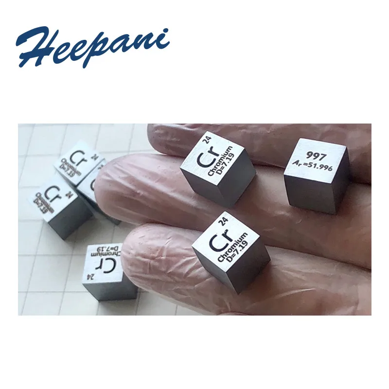 Free shipping Cr metal density cube with 99.7% purity chromium element periodic table ingot  pellet (5)