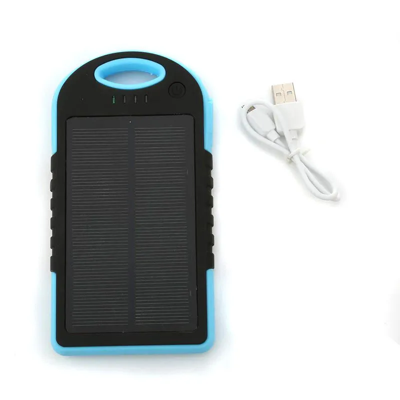 Powerbank with built-in solar battery power bank charger 12000 mAh (blue) | Мобильные телефоны и аксессуары