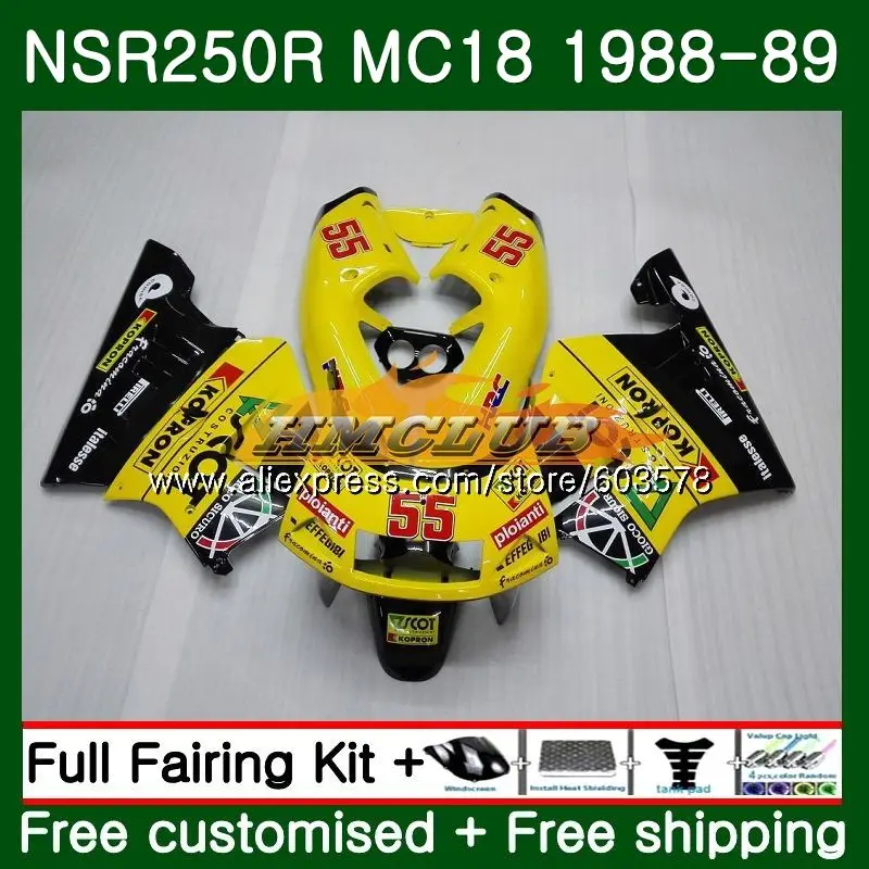 Комплект для HONDA NSR 250 R MC18 PGM2 СМП 250R NS250 NSR250R 1988 1989 100CL. 11 MC16 NSR250 R RR NSR250RR 88 89 обтекатель светильник желтый - Цвет: No. 1