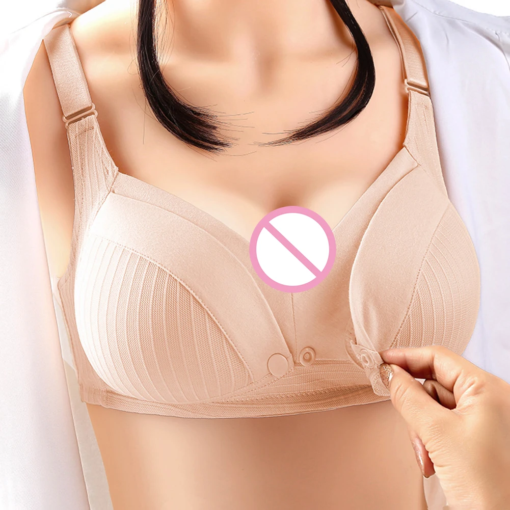 Однотонное Женское Нижнее Белье для беременных, хлопковый бюстгальтер для кормящих матерей, женский бюстгальтер для кормления грудью