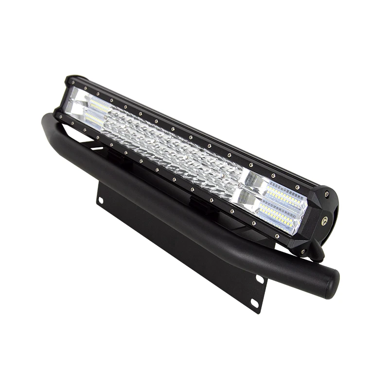 Auxtings 4/17/20/23in Led work Light bar 20'' offroad LED light bar 4x4 car light &23'' License Plate Bracket Bull Bar 12v 24v