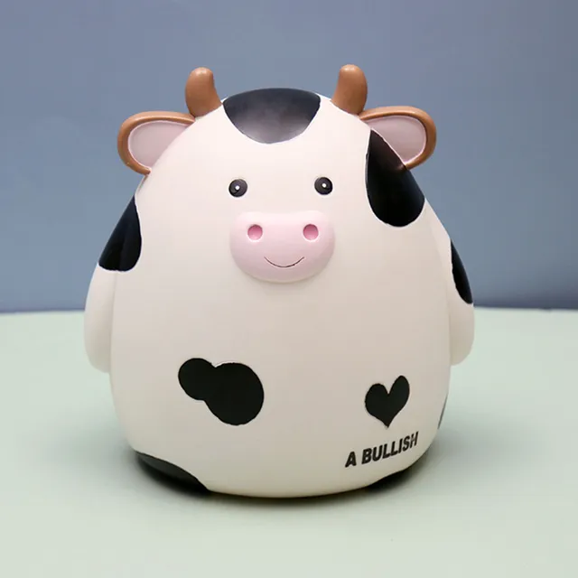 Cute Cow Piggy Bank Money Plastic Coin For Attracting Money Jar Coins Money Box Large Savings Box Coins Child Brithday Gift 4