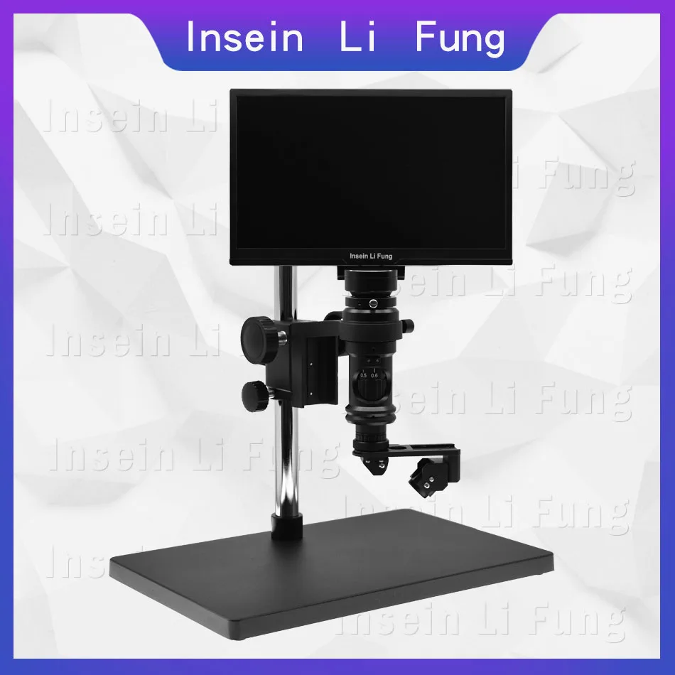 Full HD 1080P 11.6" IPS Integrated Display Camera HDMI 2D 3D Video Inspection Microscope with Measurement Magnifier USB Storage