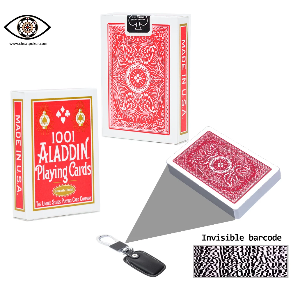 

Barcode Marked cards, ALADDIN plastic Playing Cards for anti gamble cheat Poker Analyzer Device/ barcode 4 sides poker
