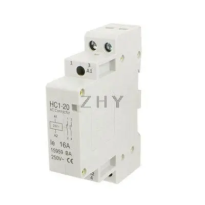 

24V Coil Volt 16A Double Pole Electric Power AC Contactor Block