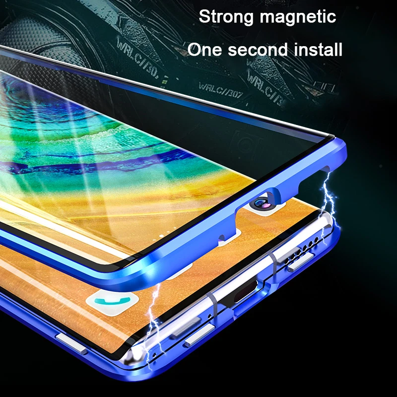 360 полный защитный Магнитный чехол для huawei mate 30 Pro Чехол металлический бампер для huawei mate 30 Чехол Чехлы Fundas Coque стекло