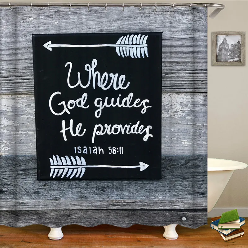 

Letter text shower curtain polyester fabric waterproof shower curtain high quality shower curtain