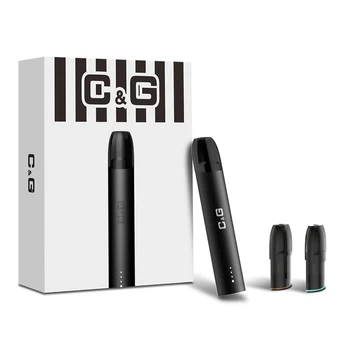 

C&G Pod System Electronic Cigarette Kit 360mah battery including 2 Cartridges Tobacco/Mint flavor Vaporizer Vape Pod Pen