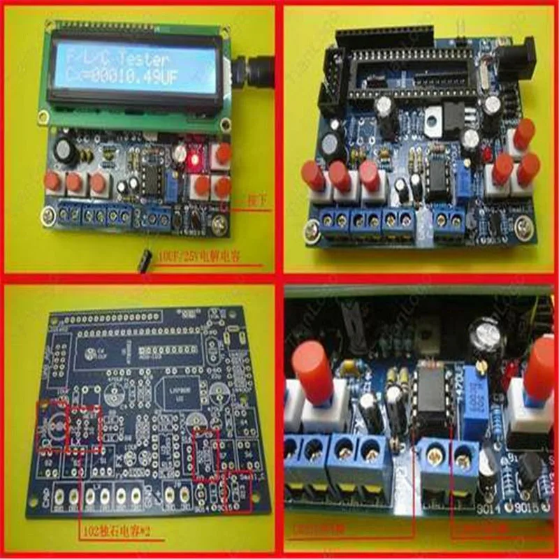 Светодиодный измеритель частоты емкости DIY Набор для тестирования частоты индуктивности комплект индуктивности 51 микроконтроллер