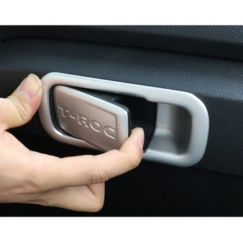 

Carbon fiber Car Glove Box Copilot Storage Switch Handle Sequins Stickers Trim Cover For VW T-ROC 2017 2018 Accessory