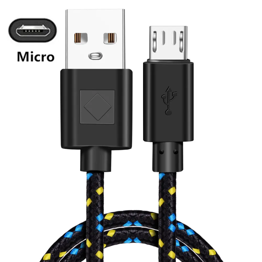 USB зарядное устройство 1 м/2 м/3 м Micro usb кабель для samsung Xiaomi huawei Зарядка для Android мобильный телефон usb зарядное устройство адаптер Универсальный - Цвет: black
