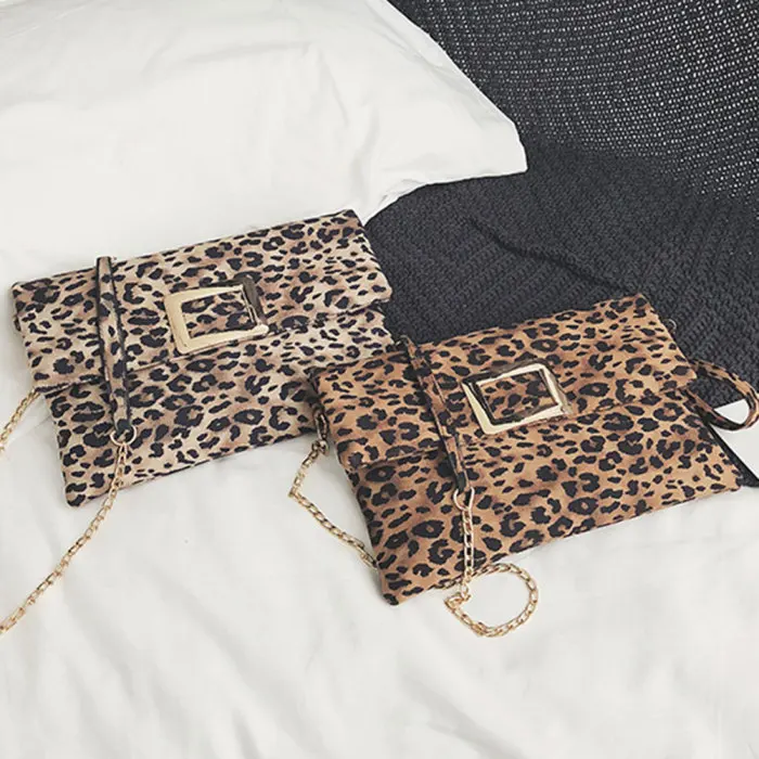 Women Shoulder Crossbody Bag Chain Strap Leopard Print for Mobile Phone Keys Money Best Sale-WT