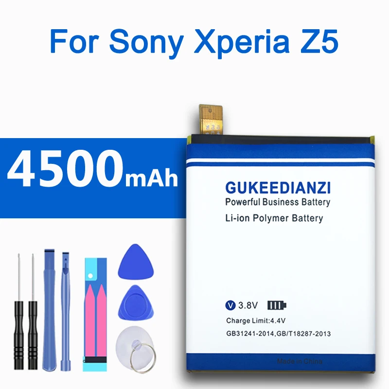 GUKEEDIANZI LIS1593ERPC 4500 мАч Сменный аккумулятор для телефона sony Xperia Z5 E6883 E6653 E6683 литий-полимерный аккумулятор
