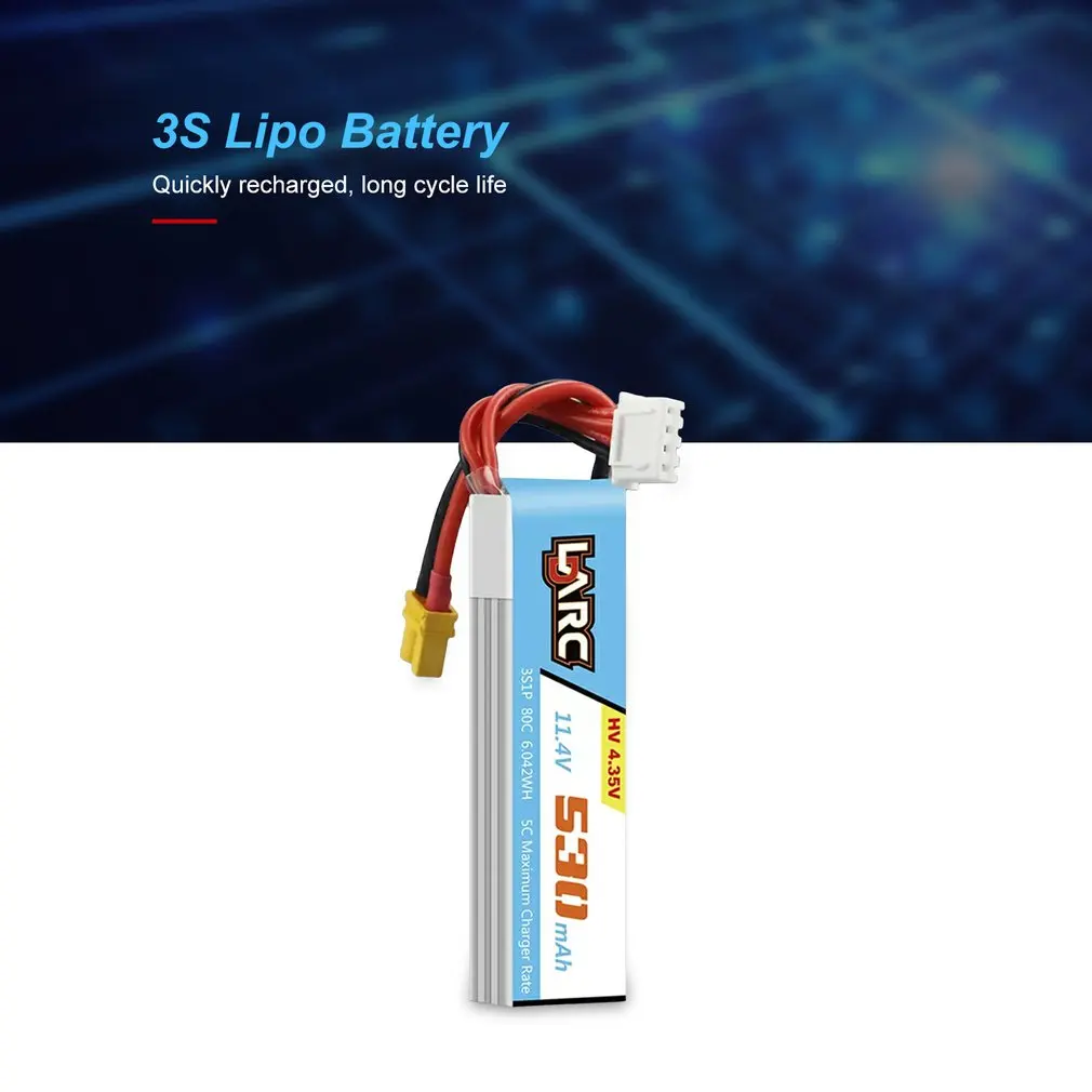 LDARC 11,4 V 530mAh 80C 3S Lipo аккумулятор набор для сборки дрона Высокое качество литиевая батарея электрический заряд Подсказка для LDARC 90GTI