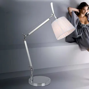 Preise Aluminium Arme Falten Stoff Kunst Schreibtisch Lampe Schlafzimmer Studie Taste Schalter Fernbedienung Led Hotel Zimmer