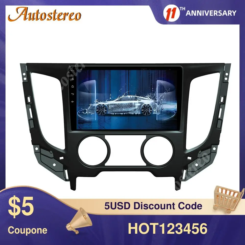 Android 9 PX5/PX6 Car NO DVD Player For Mitsubishi TRITON 2016 2019 GPS