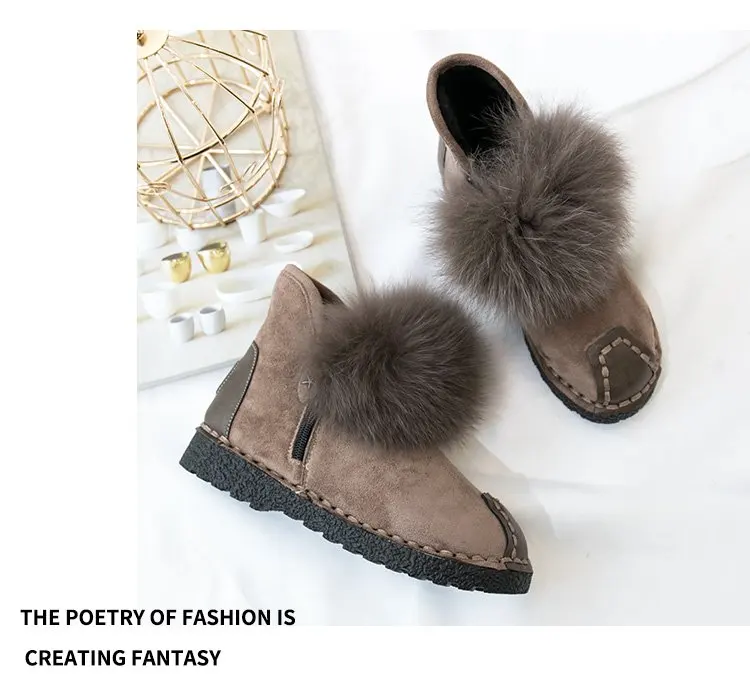 Зимние сапоги; Новинка года; женская хлопковая обувь с круглым носком; женская зимняя обувь с бархатной плоской подошвой; женские ботинки на плоской подошве