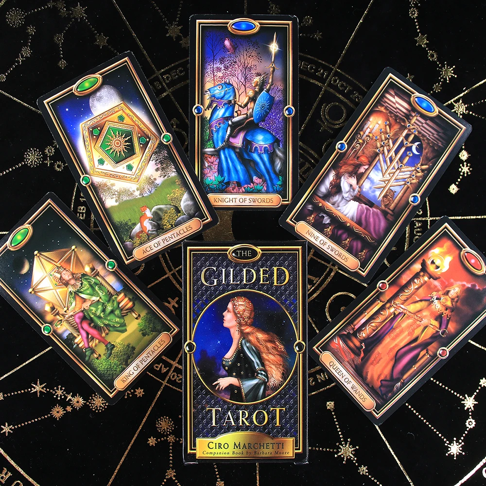 The Gilded Tarot Deck Card and Guidebook Tarot Game Toy Tarot Divination  Oracles Guidance Fate Board English For Family Gift - AliExpress