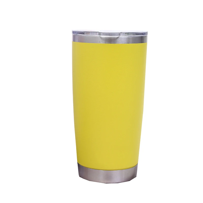 20oz yellow 20 унций, 30 унций, пивная кружка из нержавеющей стали, подарок на день рождения, кружка для путешествий, автомобиля, пивная кружка, бутылка для воды, термос, кофейные кружки - Цвет: 20oz yellow