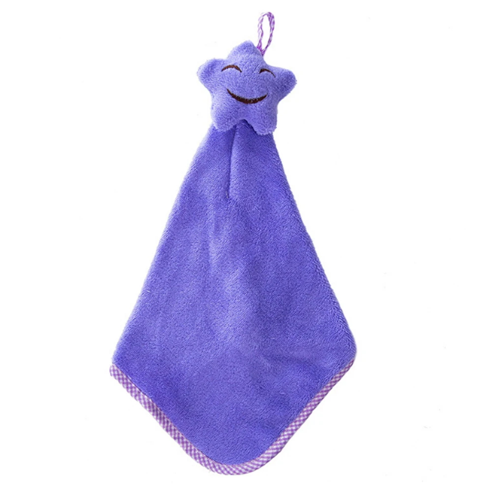 Purple Полотенце для рук, коралловый бархат, звезды, чистое полотенце, полотенце, тряпка, оборудование для уборки, банное, ресторанное, домохозяйка - Цвет: Purple