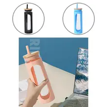 

BPA Free Useful Outdoor Juice Water Cup with Straw Non-slip Drinking Straw Cup Insulation Cover for Family