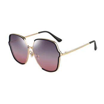 

Fashion Irregular Metal Frame Sunglasses Retro High Quality Brand Design Resin Material Lenses 6301 UV400 Protection Eyewear