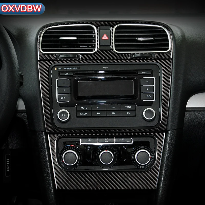 Skup Dla volkswagen golf 6 gti R MK6 akcesoria LHD RHD samochodu stylizacji samochodów z włókna węglowego KIEROWNICA biegów panel drzwi wewnętrzne naklejki