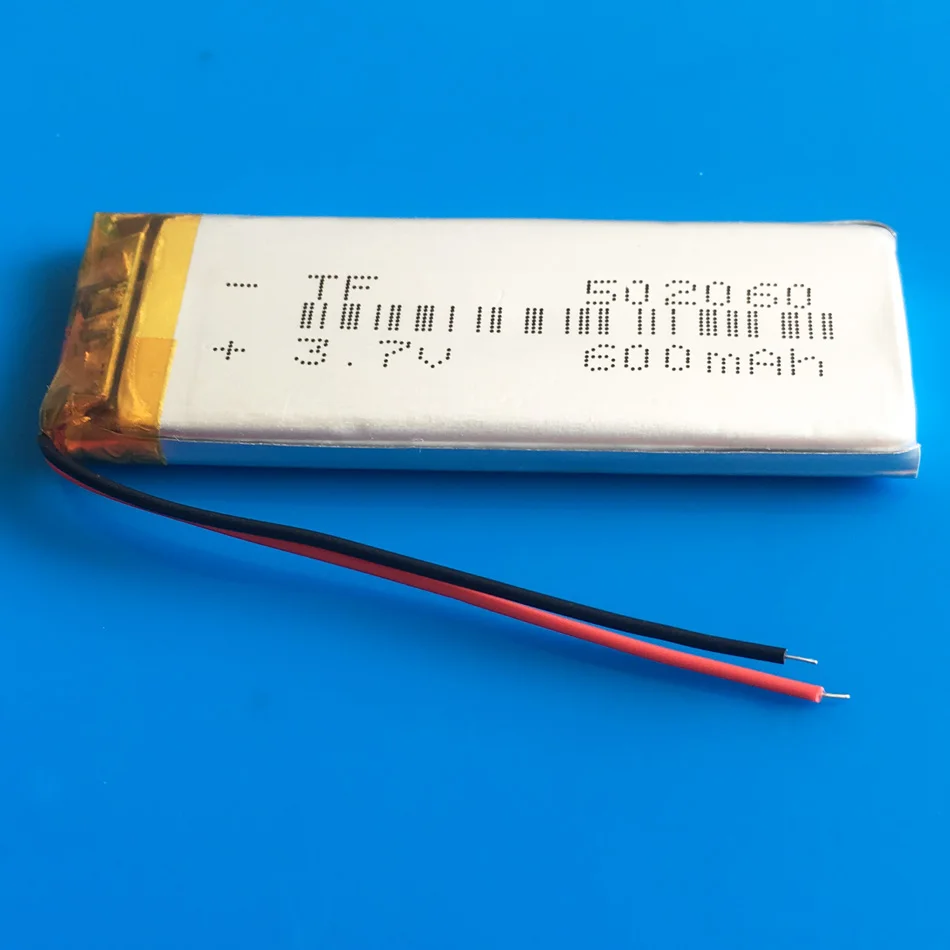502060 3,7 в 600 мАч литий-полимерная аккумуляторная батарея для MP3 gps DVD bluetooth-рекордер гарнитура электронная книга камера