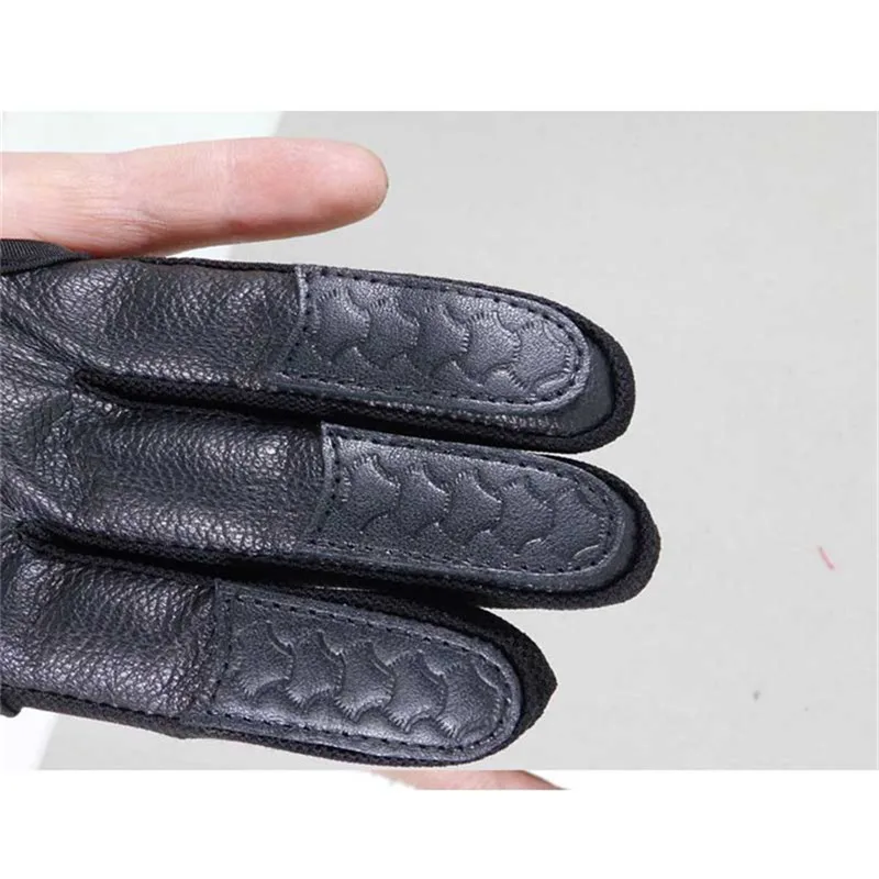 1PCArchery 3 перчатки для пальцев кожаные черные высокие эластичные защитные перчатки для рук Охотничьи Аксессуары для стрельбы